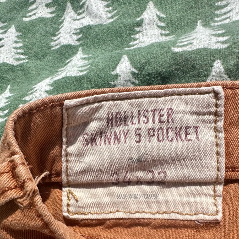 Hollister Men’s 5 Pocket Skinny Pant 34x32 Camel Tan - Picture 5 of 5